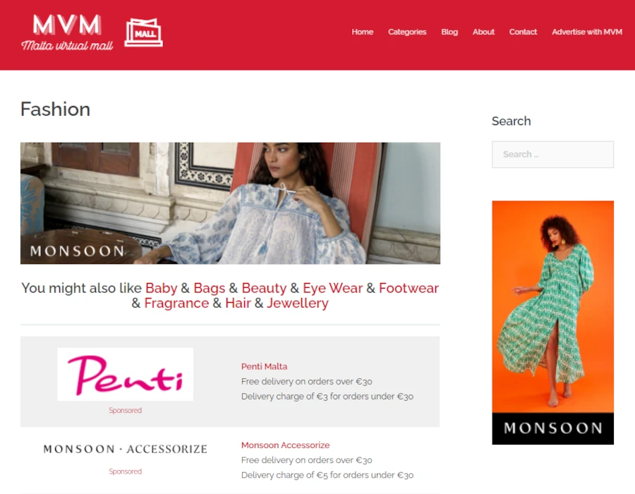 Fashion Category Advertising Spot Example MVM Malta 2022